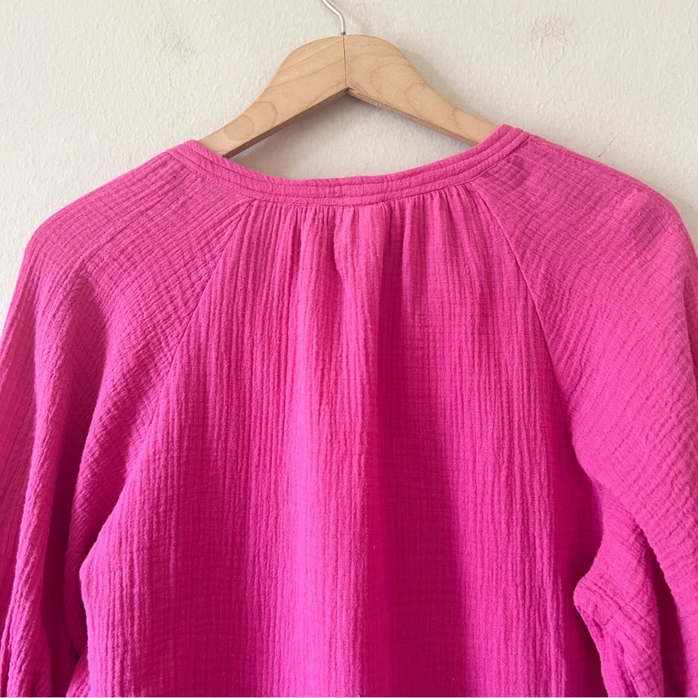 Matilda Jane Good Hart River Puff Sleeve Cotton Gauze Blouse - Picture 5 of 7